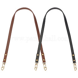 2pcs 2 asas de bolso de cuero de imitación de colores, con la aleación de cierre de langosta, para accesorios de reemplazo de correas de bolsa, Bronce antiguo, 62.5~65x1.3x0.35 cm, 1pc / color