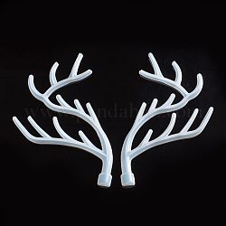 Moules de silicone de support d'affichage de bijoux d'arbre de bois, moules de résine, pour la résine UV, fabrication de bijoux en résine époxy, blanc, 220x128x9.5mm