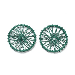 Акриловые подвески краскораспылительные, подвеска на велосипедное колесо, зелёные, 30x2.5 мм
