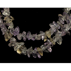 Perles en pierres gemme, ametrine, pépites, violet, environ 3~5 mm de large, Longueur 3~5mm, Trou: 1mm, 34 pouce de long