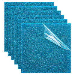 Lastre acriliche trasparenti, con polvere di scintillio, quadrato, dodger blu, 150x150x2.8~3mm