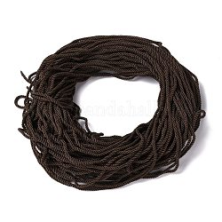 Cordón de poliéster, cuerda retorcida, coco marrón, 5mm, aproximamente 97~100 m / paquete