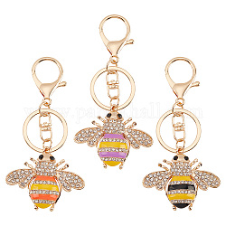 NBEADS Bee Keychain, 3D Bumblebee Key Chain Cute Car Keyring Charm Handmade Keychain Accessories Purse Pendant