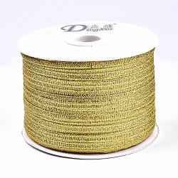 Glitter Metallic Ribbon, Sparkle Ribbon, with Silver and Golden Metallic Cords, Valentine's Day Gifts Boxes Packages, Gold, 1/4 inch(5mm), about 300yards/roll(274.32m/roll)