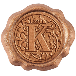 Autocollants de sceau de cire adhésifs craspire, pour sceau d'enveloppe, alphabet, letter.k, 25mm