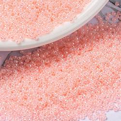 Perline rotonde miyuki rocailles, perline giapponesi, (rr517) baby pink ceylon, 15/0, 1.5mm, Foro: 0.7 mm, circa 5555pcs/10g