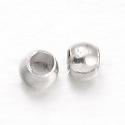 Laiton rondelle perles à écraser, platine, 1.5mm, Trou: 0.5mm