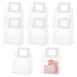 Rechteckige transparente PVC-Aufbewahrungsbeutel zum Valentinstag mit Griff, Geschenk-Aufbewahrungstaschen, Transparent, 24.5x15x0.65 cm