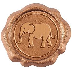 Craspire 50pcs autocollants de timbre de cire adhésif, décoration de sceau d'enveloppe, pour le cadeau de bricolage de scrapbooking d'artisanat, motif éléphant, 25mm