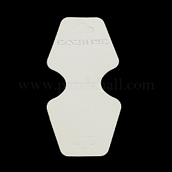 Karton Halskette & Armband-Grafikkarten, weiß, 100x48x0.5 mm