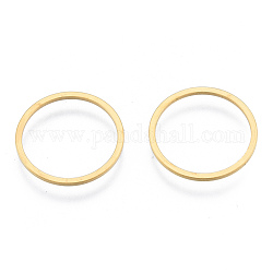201 Stainless Steel Linking Rings, Round Ring, Golden, 16x1mm, Inner Diameter: 14.5mm