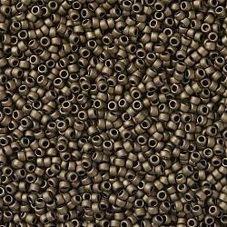 Toho perles de rocaille rondes, Perles de rocaille japonais, (702) couleur mate cuivre foncé, 15/0, 1.5mm, Trou: 0.7mm, environ 3000 pcs/10 g