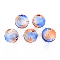 Transparente handgemachte mundgeblasene Glaskugelperlen, Runde, Sandy Brown, 12.5~14 mm, Bohrung: 1~2 mm