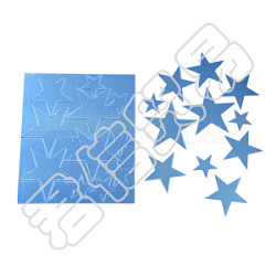 Stickers muraux miroir acrylique, avec dos adhésif, pour la décoration de la chambre à coucher du salon, étoiles du nord, lumière bleu ciel, 27~60x28.5~63.5x1mm, 22 pièces / kit
