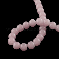 Imitation Jade Glass Beads Strands, Spray Painted, Round, Salmon, 6mm, Hole: 1.3~1.6mm, about 133pcs/strand, 31.4 inch
