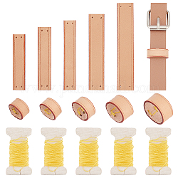 Wadorn 5 ensembles 5 style coudre sur boucle de ceinture en cuir pour sangle de sac, bisque, 4.6~7.2x0.95~1.2x0.16 cm, 1 ensemble/style