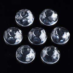 Cabujones de resina transparente, cabujones de ondas de agua, semicírculo, Claro, 17.5x7.5~8mm