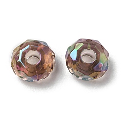 Transparente Acryl Perlen, Großloch perlen, Rondell, Farbig, Farbig, 14x8 mm, Bohrung: 4.7 mm