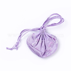 Bolsas de embalaje de seda, lila, 8.4~8.7x12.8~13.1 cm