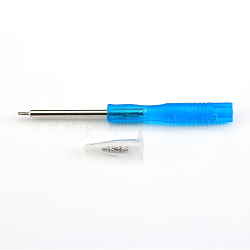 Tournevis en fer, avec poignée en plastique et vis en fer, bleu, 8.3x0.75 cm