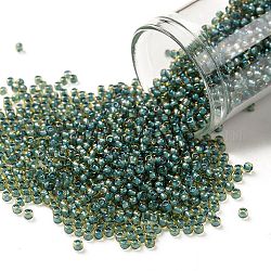 TOHO Round Seed Beads, Japanese Seed Beads, (310) Sour Apple Picasso, 11/0, 2.2mm, Hole: 0.8mm, about 1110pcs/10g