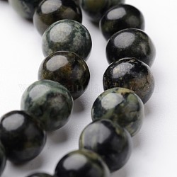 Chapelets de perles rondes en jaspe kambaba naturel, 6mm, Trou: 1mm, Environ 63~65 pcs/chapelet, 15 pouce