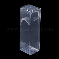 Emballage cadeau rectangle en plastique transparent pvc, boîte pliante étanche, pour jouets et moules, clair, boîte: 5x5x16cm