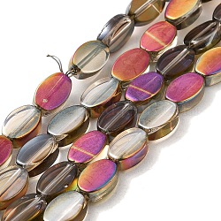 Chapelets de perles en verre, ovale, Pérou, 10.5x7x4mm, Trou: 1mm, Environ 80 pcs/chapelet, 33.86 pouce (86 cm)