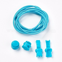 Diy cerradura elástica cordón, cielo azul profundo, 3mm, 1 m / cadena