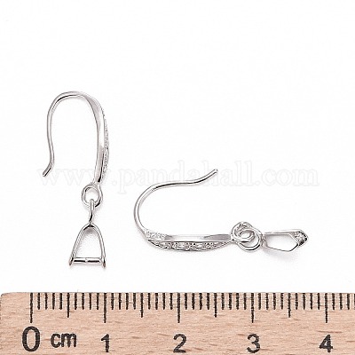 Wholesale Rhodium Plated 925 Sterling Silver Earring Hooks 