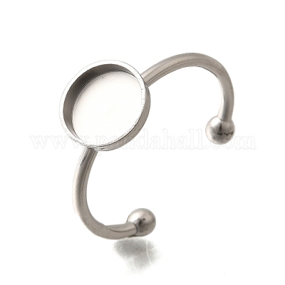 Componenti per anello polsino aperto in acciaio inossidabile 304&nbsp;STAS-M057-01C-P-1