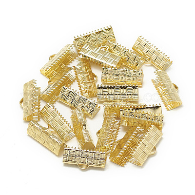 Embouts de sertissage de ruban de laiton&nbsp;KK-T032-149G-1