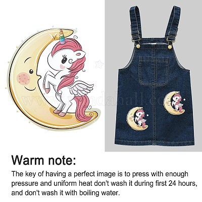 Iron on patches cute unicorn Thermal Transfers for Clothing