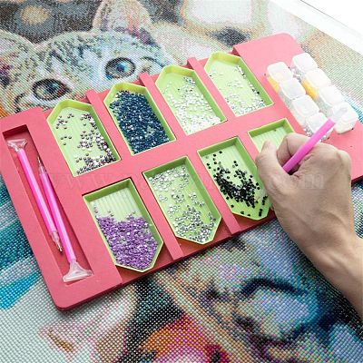 Wholesale Round Sponge Diamond Painting Tray Organizers