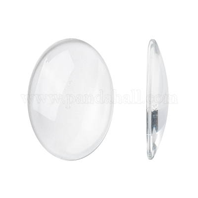 Transparent oval Glas Cabochons&nbsp;GGLA-R022-35x25-1