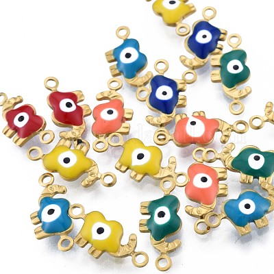 100PCS Mix Enamel Gold Plated Charms Pendant for Jewelry -  Canada