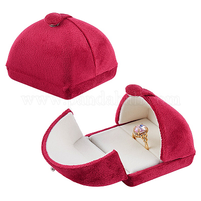 Cajas de terciopelo para empaquetar anillos de dedo&nbsp;CON-WH0085-195A-1