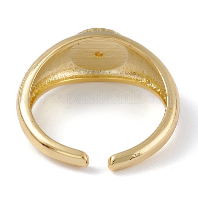 Wholesale Brass Clear Cubic Zirconia Cuff Rings - Pandahall.com