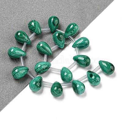 Brins de perles de malachlite naturelle&nbsp;G-Q185-A01-02-1