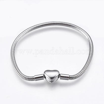 304 Stainless Steel European Style Chains Bracelet Making STAS-E428-10C-P-1