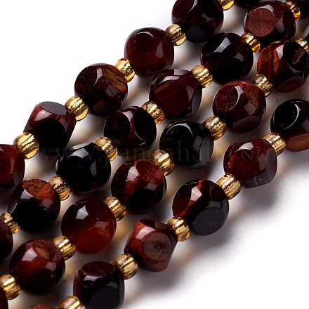 Natural Red Tiger Eye Beads Strand G-M367-19A-1