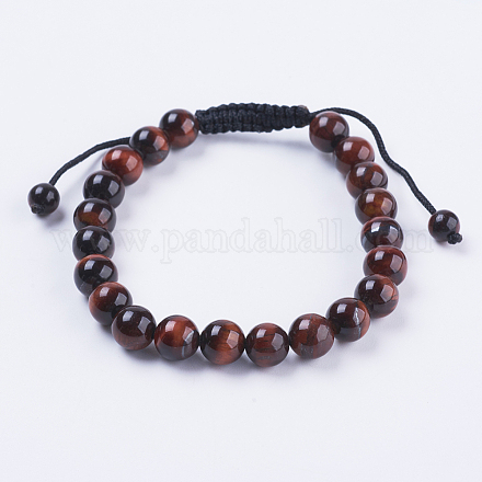 Bracelets réglables de perles tressées avec cordon en nylon BJEW-F308-55I-1