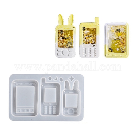 Moules bricolage lapin et shaker de téléphone DIY-C064-01-1