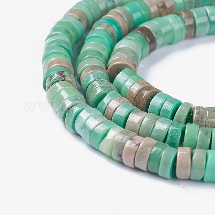 Natural Moss Agate Beads Strands G-I225-08-6x1.5-1