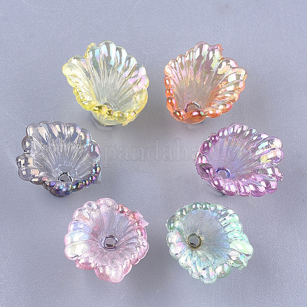Transparentes bouchons acrylique de perles TACR-T007-01-1
