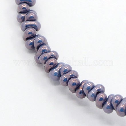Electroplate Glass Beads Strands EGLA-F031-H03-1