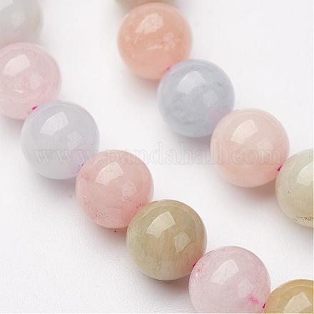 Chapelets de perles en morganite naturelle G-P213-18-8mm-1