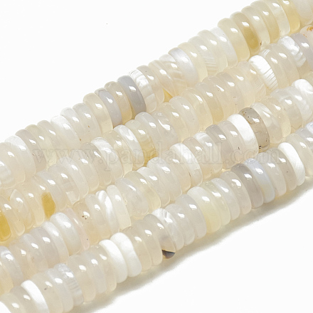Chapelets de perles en agate blanche naturelle G-T079-10-1