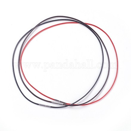 Fabrication de collier en corde de polyester ciré MAK-I011-05-A-1