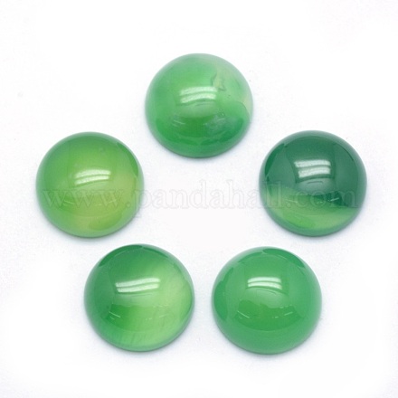 Natürliche grüne Onyx-Achat-Cabochons G-P393-R04-14mm-1